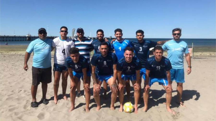 Fútbol playa debut en el Patagónico